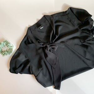 TORRID | sheer tie neck blouse